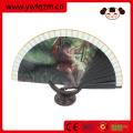 Patrón impreso promocional personalizado chino bambú mano ventilador